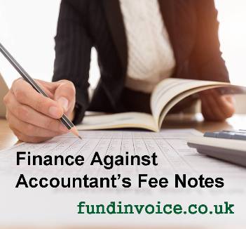 Finance against fee notes for accountants